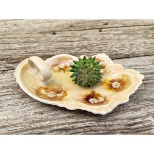 Vintage Handpainted Porcelain Lemon finger Dish, Daisy Flower